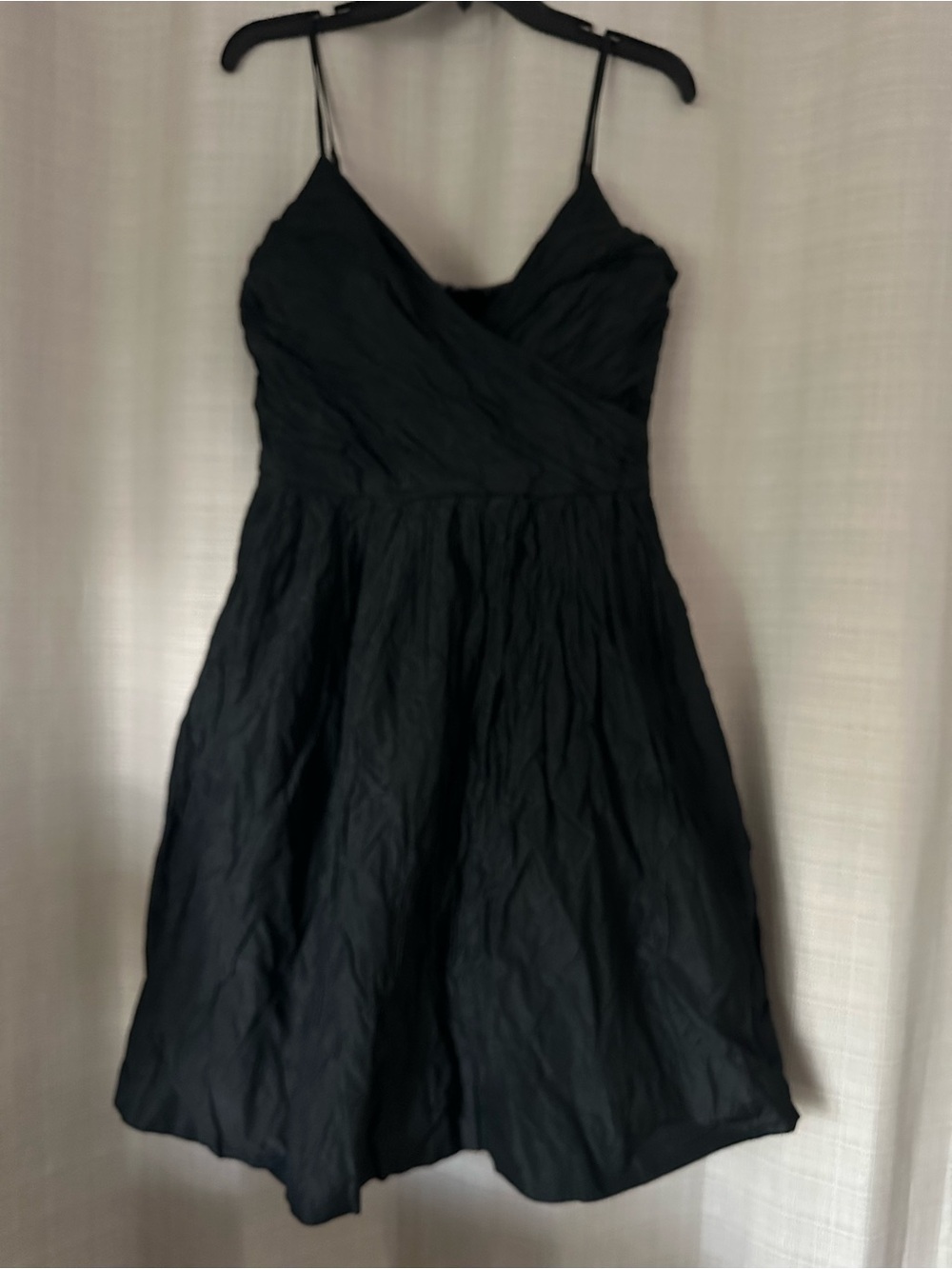 Dkny Black Spaghetti-Strap Fit-and-Flare Mini Dress